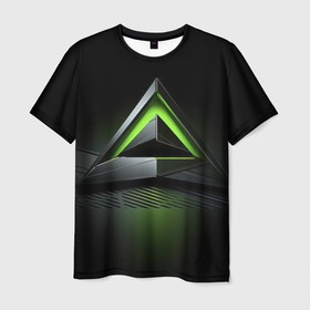 Мужская футболка 3D с принтом Дизайн и идентичность зеленого в Новосибирске, 100% полиэфир | прямой крой, круглый вырез горловины, длина до линии бедер | 