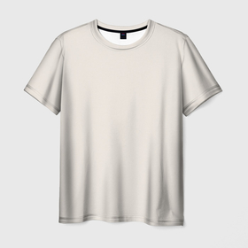 Мужская футболка 3D с принтом Молочный светло бежевый однотонный цвет  пантон 11 0605 в Екатеринбурге, 100% полиэфир | прямой крой, круглый вырез горловины, длина до линии бедер | Тематика изображения на принте: 