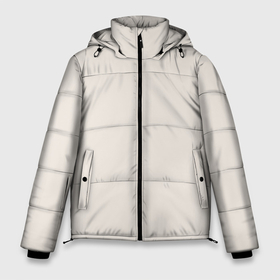 Мужская зимняя куртка 3D с принтом Молочный светло бежевый однотонный цвет  пантон 11 0605 в Белгороде, верх — 100% полиэстер; подкладка — 100% полиэстер; утеплитель — 100% полиэстер | длина ниже бедра, свободный силуэт Оверсайз. Есть воротник-стойка, отстегивающийся капюшон и ветрозащитная планка. 

Боковые карманы с листочкой на кнопках и внутренний карман на молнии. | 