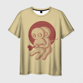 Мужская футболка 3D с принтом Вечная любовь   куклы вуду в Курске, 100% полиэфир | прямой крой, круглый вырез горловины, длина до линии бедер | 