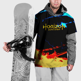 Накидка на куртку 3D с принтом Horizon zero dawn огонь и лёд в Новосибирске, 100% полиэстер |  | 
