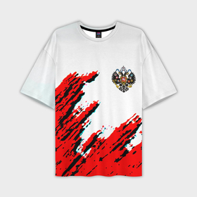 Мужская футболка oversize 3D с принтом Россия герб империя в Тюмени,  |  | 