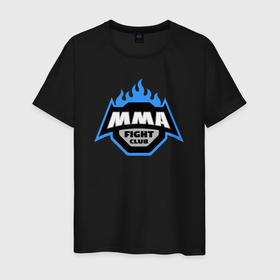 Мужская футболка хлопок с принтом MMA fight club в Санкт-Петербурге, 100% хлопок | прямой крой, круглый вырез горловины, длина до линии бедер, слегка спущенное плечо. | 