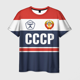 Мужская футболка 3D с принтом СССР   Союз Советских Социалистических Республик в Белгороде, 100% полиэфир | прямой крой, круглый вырез горловины, длина до линии бедер | 