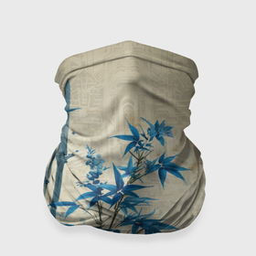 Бандана-труба 3D с принтом Сад синих цветов в Белгороде, 100% полиэстер, ткань с особыми свойствами — Activecool | плотность 150‒180 г/м2; хорошо тянется, но сохраняет форму | 