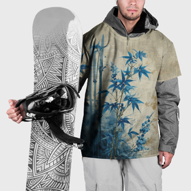 Накидка на куртку 3D с принтом Сад синих цветов в Белгороде, 100% полиэстер |  | Тематика изображения на принте: 