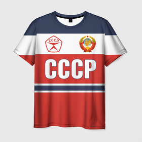 Мужская футболка 3D с принтом Союз Советских Социалистических Республик   СССР в Санкт-Петербурге, 100% полиэфир | прямой крой, круглый вырез горловины, длина до линии бедер | Тематика изображения на принте: 