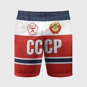 Мужские шорты спортивные с принтом Союз Советских Социалистических Республик   СССР ,  |  | 