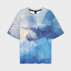 Мужская футболка oversize 3D с принтом Абстрактная текстура многоугольника в Тюмени,  |  | Тематика изображения на принте: 