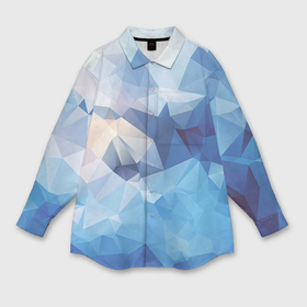 Мужская рубашка oversize 3D с принтом Абстрактная текстура многоугольника в Тюмени,  |  | Тематика изображения на принте: 