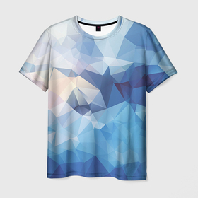 Мужская футболка 3D с принтом Абстрактная текстура многоугольника в Курске, 100% полиэфир | прямой крой, круглый вырез горловины, длина до линии бедер | 