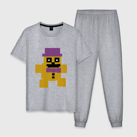 Мужская пижама хлопок с принтом Fnaf psychic friend в Тюмени, 100% хлопок | брюки и футболка прямого кроя, без карманов, на брюках мягкая резинка на поясе и по низу штанин
 | 