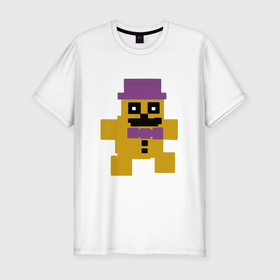 Мужская футболка хлопок Slim с принтом Fnaf psychic friend в Тюмени, 92% хлопок, 8% лайкра | приталенный силуэт, круглый вырез ворота, длина до линии бедра, короткий рукав | Тематика изображения на принте: 