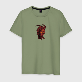 Мужская футболка хлопок с принтом Devil , 100% хлопок | прямой крой, круглый вырез горловины, длина до линии бедер, слегка спущенное плечо. | 