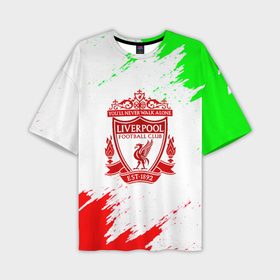 Мужская футболка oversize 3D с принтом Liverpool краски спорт в Екатеринбурге,  |  | 