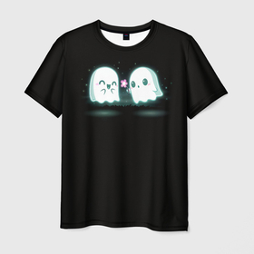 Мужская футболка 3D с принтом Влюбленные призраки в Кировске, 100% полиэфир | прямой крой, круглый вырез горловины, длина до линии бедер | 