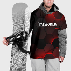Накидка на куртку 3D с принтом Palworld красные плиты в Санкт-Петербурге, 100% полиэстер |  | Тематика изображения на принте: 
