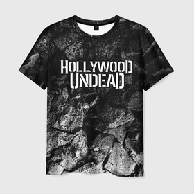 Мужская футболка 3D с принтом Hollywood Undead black graphite в Санкт-Петербурге, 100% полиэфир | прямой крой, круглый вырез горловины, длина до линии бедер | Тематика изображения на принте: 