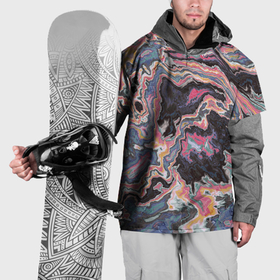 Накидка на куртку 3D с принтом Мраморный узор разноцветный в Екатеринбурге, 100% полиэстер |  | 