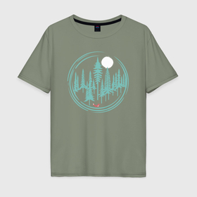 Мужская футболка хлопок Oversize с принтом Вдохновение от дикой природы в Санкт-Петербурге, 100% хлопок | свободный крой, круглый ворот, “спинка” длиннее передней части | Тематика изображения на принте: 