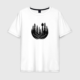 Мужская футболка хлопок Oversize с принтом Вдохновение природы в Санкт-Петербурге, 100% хлопок | свободный крой, круглый ворот, “спинка” длиннее передней части | Тематика изображения на принте: 