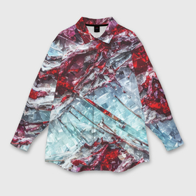 Мужская рубашка oversize 3D с принтом Лёд и кровь ,  |  | Тематика изображения на принте: 