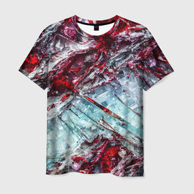 Мужская футболка 3D с принтом Лёд и кровь в Санкт-Петербурге, 100% полиэфир | прямой крой, круглый вырез горловины, длина до линии бедер | 