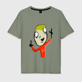 Мужская футболка хлопок Oversize с принтом Membit scream в Белгороде, 100% хлопок | свободный крой, круглый ворот, “спинка” длиннее передней части | 