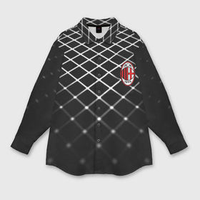 Мужская рубашка oversize 3D с принтом Милан футбольный клуб ,  |  | 