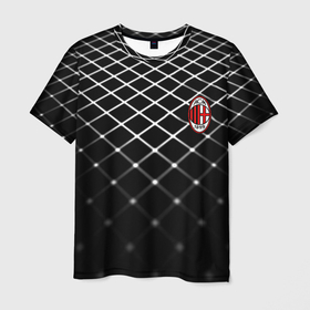 Мужская футболка 3D с принтом Милан футбольный клуб в Тюмени, 100% полиэфир | прямой крой, круглый вырез горловины, длина до линии бедер | Тематика изображения на принте: 