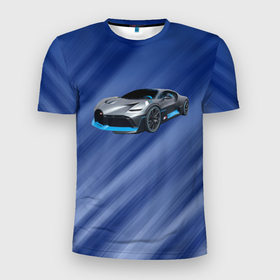 Мужская футболка 3D Slim с принтом Bugatti Divo в Кировске, 100% полиэстер с улучшенными характеристиками | приталенный силуэт, круглая горловина, широкие плечи, сужается к линии бедра | Тематика изображения на принте: 
