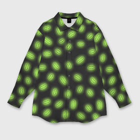 Мужская рубашка oversize 3D с принтом Неоновая имитация бактерий в Петрозаводске,  |  | 