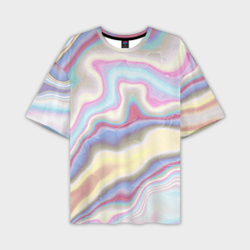 Мужская футболка oversize 3D с принтом Мрамор узор разноцветный в Санкт-Петербурге,  |  | Тематика изображения на принте: 