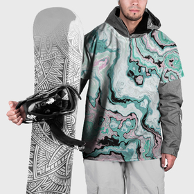 Накидка на куртку 3D с принтом Мрамор разноцветный в Екатеринбурге, 100% полиэстер |  | 