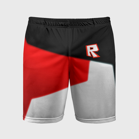 Мужские шорты спортивные с принтом Roblox текстура мобайл геометрия ,  |  | 