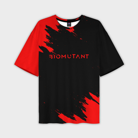 Мужская футболка oversize 3D с принтом Биомутант краски красные ,  |  | Тематика изображения на принте: 