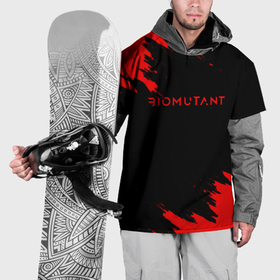Накидка на куртку 3D с принтом Биомутант краски красные , 100% полиэстер |  | Тематика изображения на принте: 