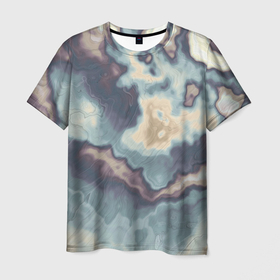 Мужская футболка 3D с принтом Мраморная текстура в Курске, 100% полиэфир | прямой крой, круглый вырез горловины, длина до линии бедер | 