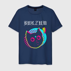 Мужская футболка хлопок с принтом Burzum rock star cat в Санкт-Петербурге, 100% хлопок | прямой крой, круглый вырез горловины, длина до линии бедер, слегка спущенное плечо. | 