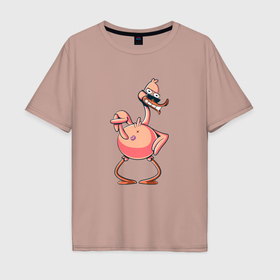Мужская футболка хлопок Oversize с принтом Поцелуйчик в Тюмени, 100% хлопок | свободный крой, круглый ворот, “спинка” длиннее передней части | Тематика изображения на принте: 