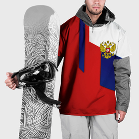 Накидка на куртку 3D с принтом Спортивная текстура герб России в Кировске, 100% полиэстер |  | Тематика изображения на принте: 