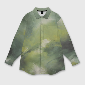 Мужская рубашка oversize 3D с принтом Зеленая палитра в Петрозаводске,  |  | 