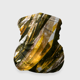 Бандана-труба 3D с принтом Драгоценные кристаллы жёлтые в Новосибирске, 100% полиэстер, ткань с особыми свойствами — Activecool | плотность 150‒180 г/м2; хорошо тянется, но сохраняет форму | 