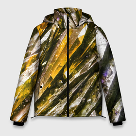 Мужская зимняя куртка 3D с принтом Драгоценные кристаллы жёлтые в Курске, верх — 100% полиэстер; подкладка — 100% полиэстер; утеплитель — 100% полиэстер | длина ниже бедра, свободный силуэт Оверсайз. Есть воротник-стойка, отстегивающийся капюшон и ветрозащитная планка. 

Боковые карманы с листочкой на кнопках и внутренний карман на молнии. | Тематика изображения на принте: 