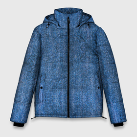 Мужская зимняя куртка 3D с принтом Синий Джинс в Тюмени, верх — 100% полиэстер; подкладка — 100% полиэстер; утеплитель — 100% полиэстер | длина ниже бедра, свободный силуэт Оверсайз. Есть воротник-стойка, отстегивающийся капюшон и ветрозащитная планка. 

Боковые карманы с листочкой на кнопках и внутренний карман на молнии. | Тематика изображения на принте: 