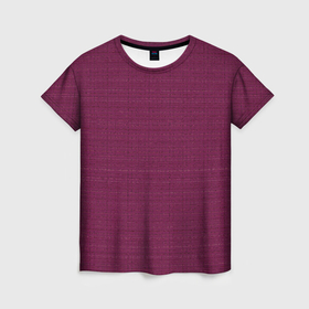 Женская футболка 3D с принтом Бордовый однотонный текстура в Белгороде, 100% полиэфир ( синтетическое хлопкоподобное полотно) | прямой крой, круглый вырез горловины, длина до линии бедер | 
