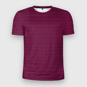 Мужская футболка 3D Slim с принтом Бордовый однотонный текстура в Санкт-Петербурге, 100% полиэстер с улучшенными характеристиками | приталенный силуэт, круглая горловина, широкие плечи, сужается к линии бедра | 