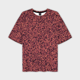 Мужская футболка oversize 3D с принтом Паттерн мелкая мозаика тёмно розовый в Курске,  |  | Тематика изображения на принте: 