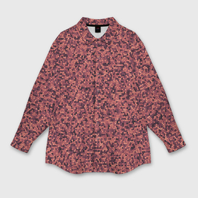 Мужская рубашка oversize 3D с принтом Паттерн мелкая мозаика тёмно розовый в Курске,  |  | 