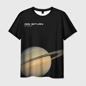 Мужская футболка 3D с принтом Сатурн   dies saturni в Екатеринбурге, 100% полиэфир | прямой крой, круглый вырез горловины, длина до линии бедер | 